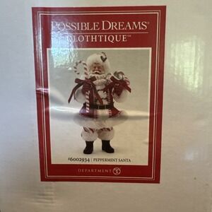 Department 56 Possible‎ Dreams Peppermint Santa #6002934D NEW IN BOX